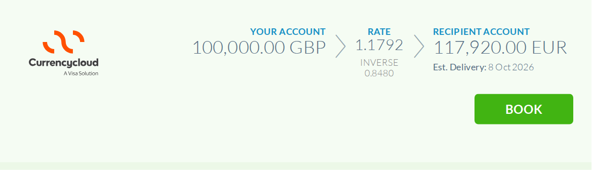Before: £100,000 quote, Book on its own row
